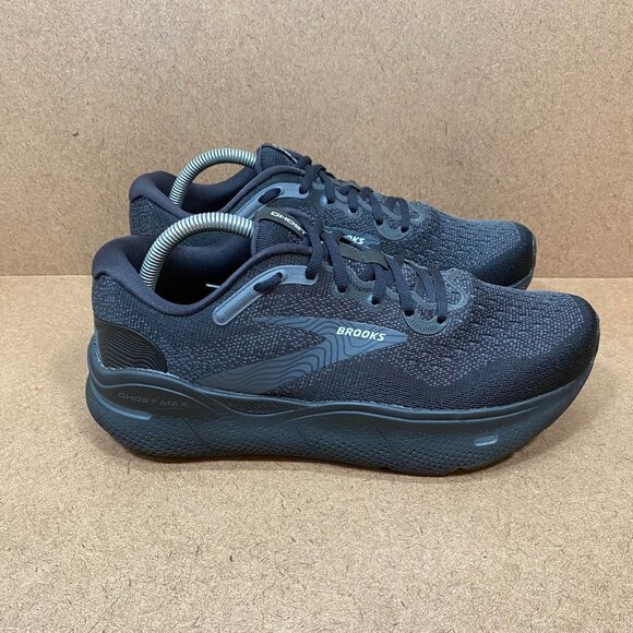 Brooks Ghost Max Running Shoes Wide 2E Black/Ebony Mens Size 8.5 - Picture 3 of 8